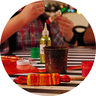 Роспись фарфоровой конфеты