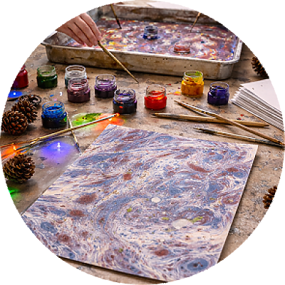 Мраморная бумага. Искуcство облаков