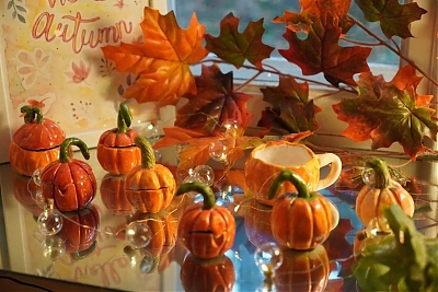 Лепка шкатулки-тыквы